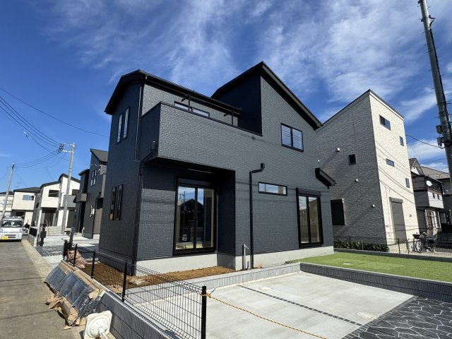 松戸市古ケ崎３丁目新築戸建【古ヶ崎小学校：10分】の外観|8号棟現況・完成済み内覧可能です！