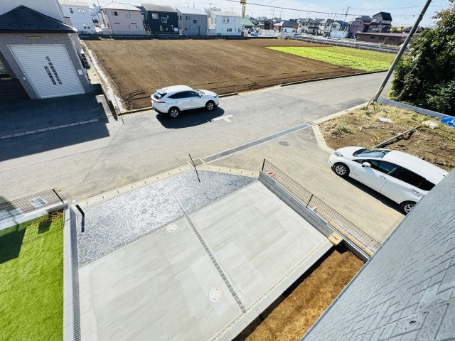 松戸市古ケ崎３丁目新築戸建【古ヶ崎小学校：10分】の展望|バルコニーより南側眺望・南道路で日当たり良好♪