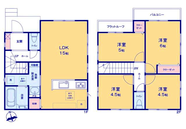 【内覧動画公開中！】小金井市貫井南町１丁目 中央線 武蔵小金井駅 新築戸建の間取り