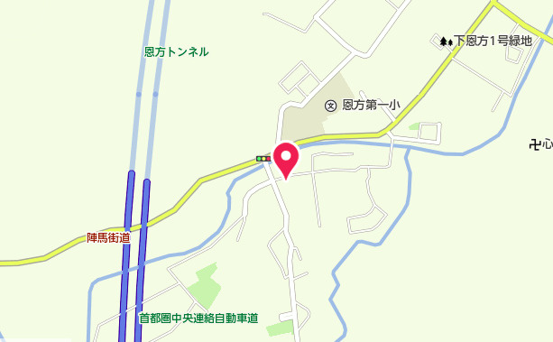 祝：成約済み　八王子市　下恩方町　新築戸建て　１期の地図|～仲介手数料無料☆八王子ひなた不動産～　八王子市下恩方町　新築戸建て