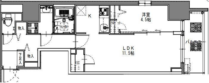 エスレジデンス阿波座バウンシーの間取り