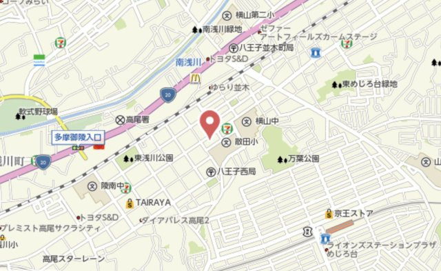 『八王子市マンション』センチュリーめじろ台【仲介手数料無料】　八王子市散田町5-25-15の地図|～仲介手数料無料☆八王子ひなた不動産～センチュリーめじろ台