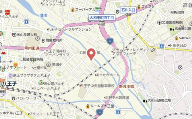 『八王子市マンション』ネオハイツ八王子明神町【仲介手数料無料】　八王子市明神町1-9-37の地図|～仲介手数料無料☆八王子ひなた不動産～ネオハイツ八王子明神町