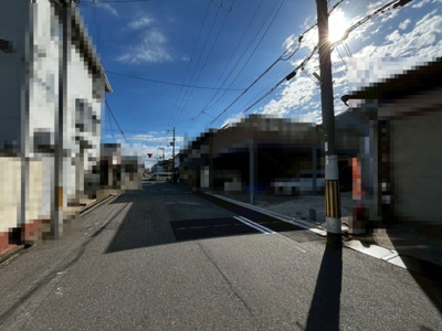 【前面道路含む現地写真】 | 宿屋町東３丁　建築条件付宅地 | 小中学生まで徒歩１０分圏内ですので、お子様の登下校も安心ですね！