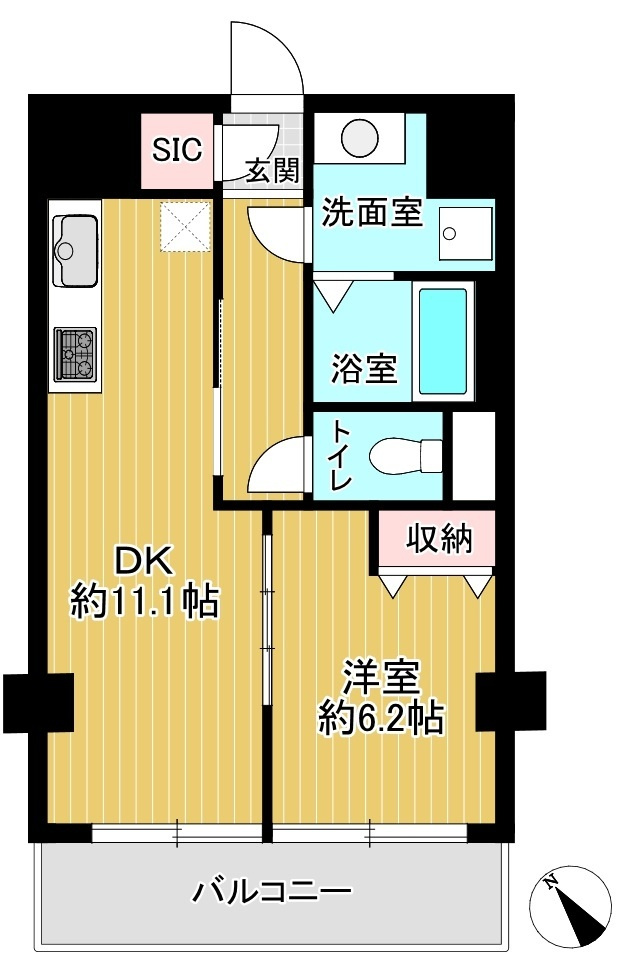 パラシオン越谷の間取り|◆玄関横収納が豊富なため、お履き物をきれいに片づけられます！