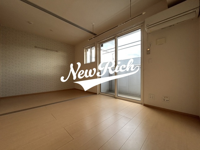 前橋市北代田町のアパートのバルコニー