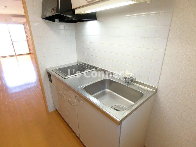 【キッチン】 | パームクレスト高森 | ２口ＩＨヒーターのシステムキッチン。