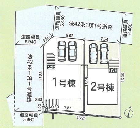 海老名市国分寺台2丁目新築戸建て　第15-2号棟の区画図|配置図「海老名市国分寺台2丁目新築戸建て」