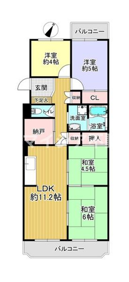 【間取り】 | オリーブハイツ枚方長尾1号棟