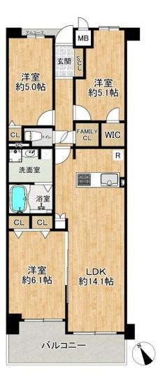 【間取り】 | サンヴェール舞子二番館