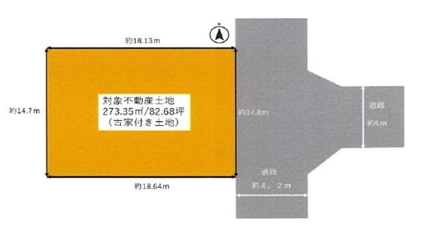生駒郡三郷町勢野西５丁目の売地の土地図