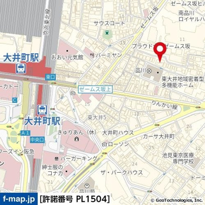 【地図】 | ガーラ大井町ゼームス坂上