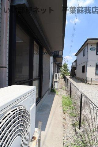 ソレイユ若葉　Aのバルコニー|お洗濯にも便利なバルコニー付き