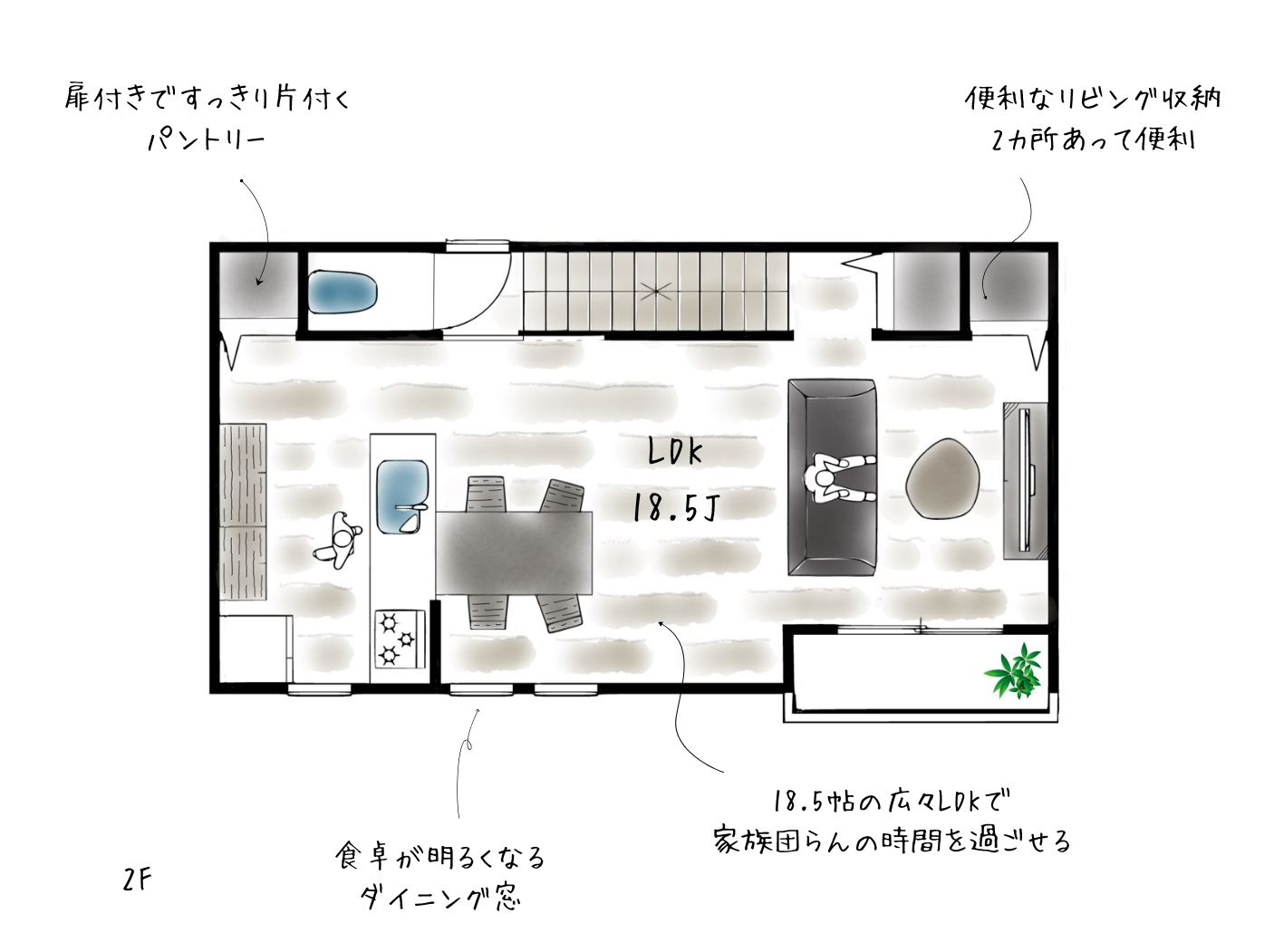 大阪市都島区都島中通3丁目　1号地の参考プラン