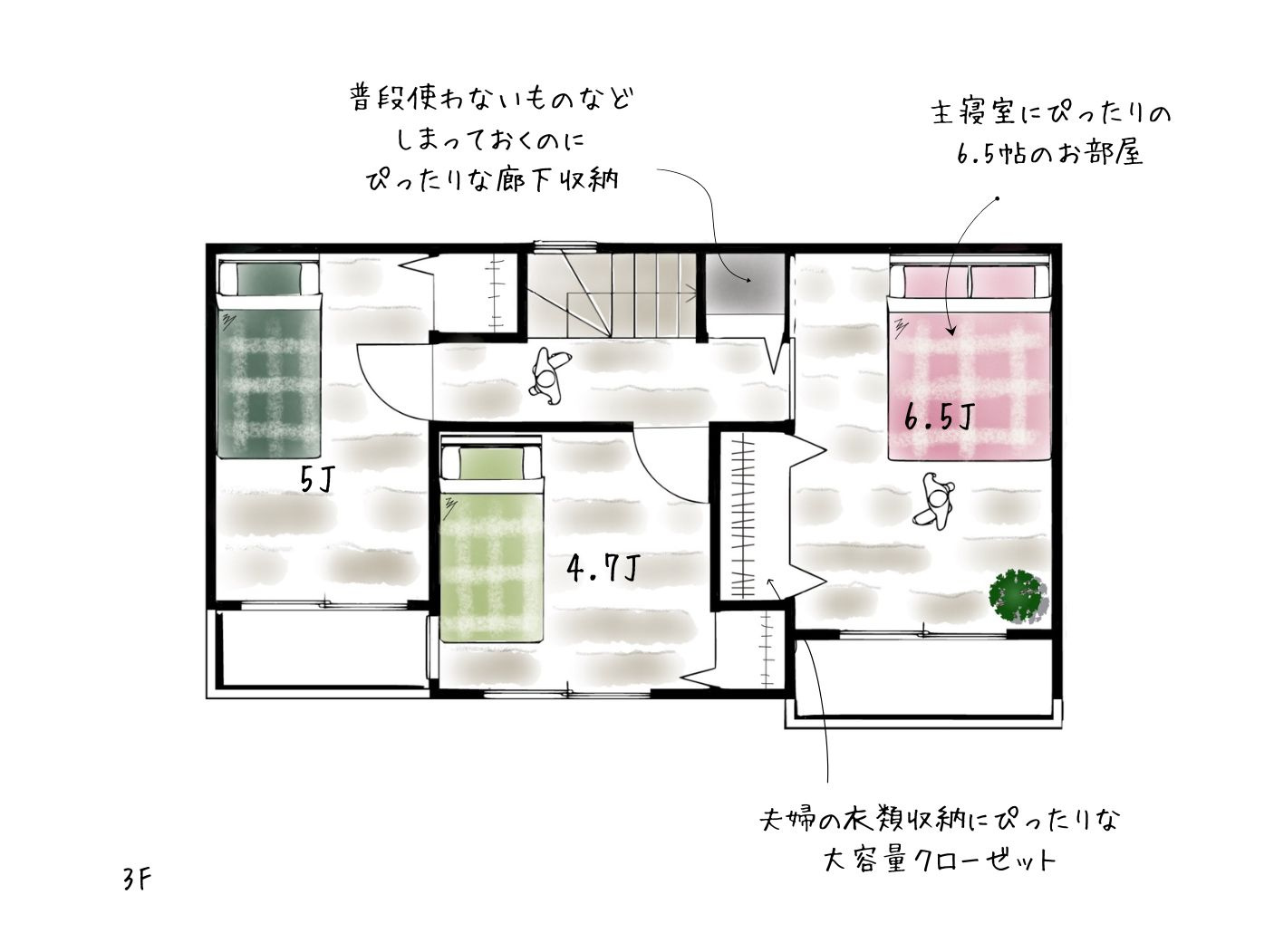 大阪市都島区都島中通3丁目　1号地の参考プラン