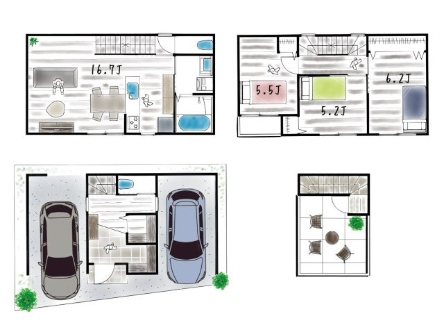 大阪市都島区都島中通3丁目　2号地の参考プラン