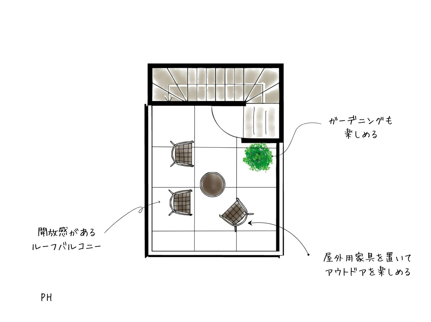 大阪市都島区都島中通3丁目　2号地の参考プラン
