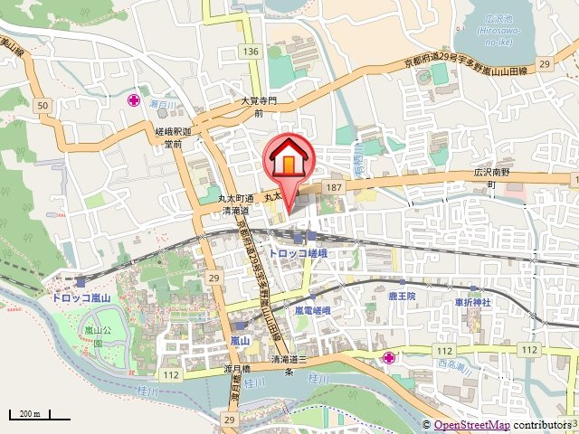 ヤングヴィレッジ嵯峨の地図