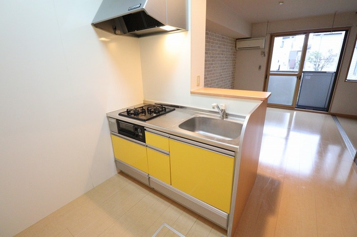 アメージング Ａ・Ｂのキッチン|カウンターキッチン（2口ガスコンロ付き）