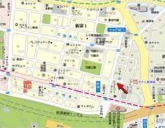 パレステュディオ新宿御苑前の地図|案内図