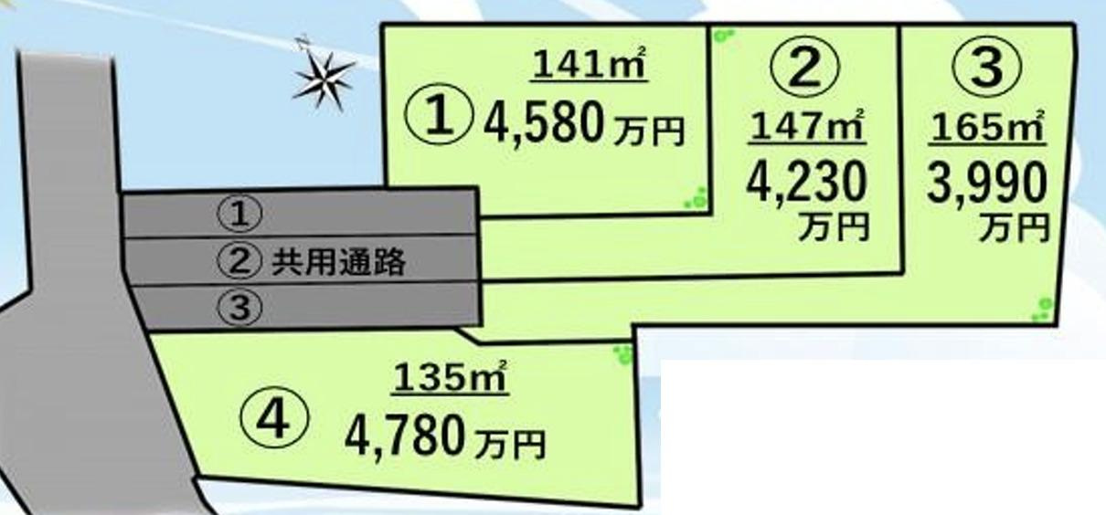 藤沢市鵠沼海岸７丁目１４－２４売地の土地図