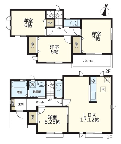 【間取り】 | 沼津市中沢田Ⅰ　分譲住宅　A号棟