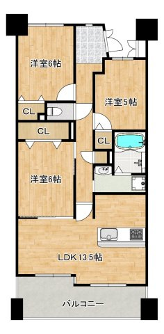 シティコーポ住之江１号棟EASTの間取り