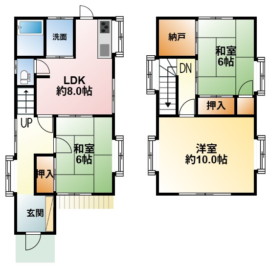 大網白里市木崎中古戸建の間取り