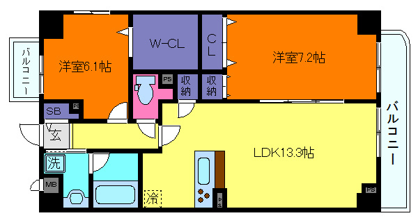 ブルーミンメドー本山の間取り