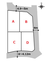高崎市藤塚町売地　Ｂの画像