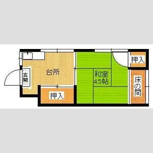 神戸市北区有野町唐櫃のハイツの間取り