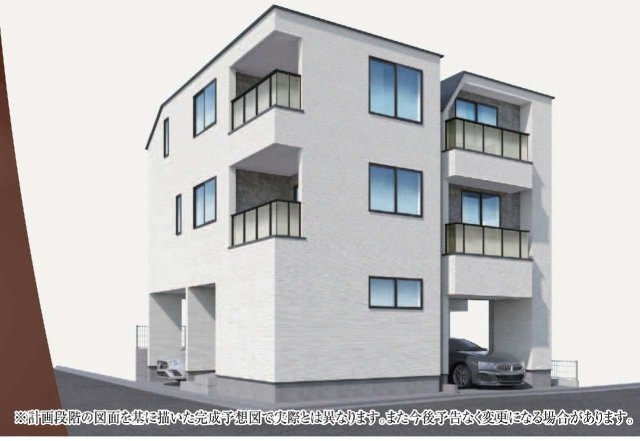 【中区北方町2丁目111全2棟新築戸建て】★仲介手数料無料★（北方小学校・仲尾台中学校）の外観パース