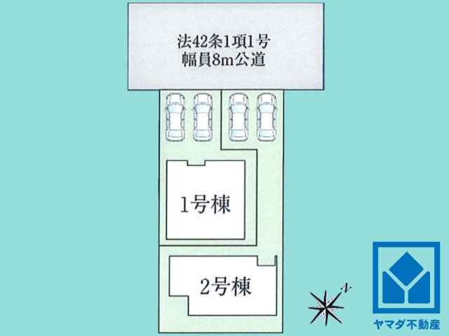 八幡市男山松里　第3　1号棟の区画図