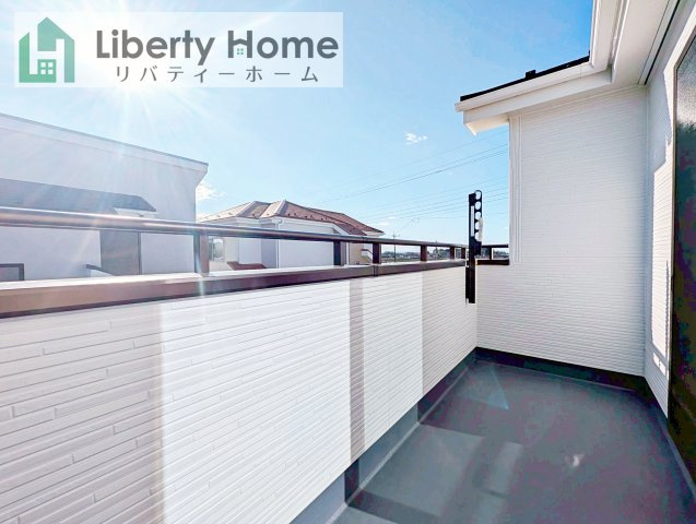 古河市諸川23-P1　新築戸建　1号棟のバルコニー