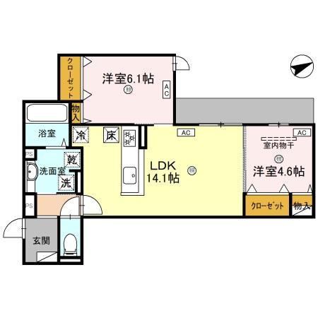 O-crest池田桃園の間取り