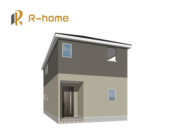 牛久市下根町第1　新築戸建て　1号棟の外観パース|近隣の同仕様完成物件をご見学いただけます♪