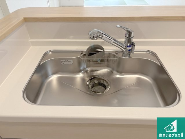 堺市堺区石津町　第2期　新築一戸建ての設備|洗い物も楽にできる、広々シンク！