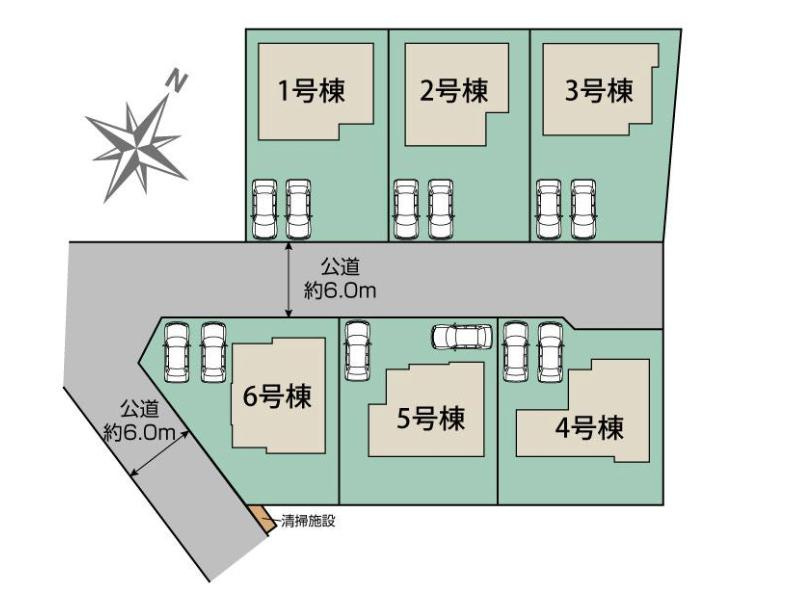 牛久市さくら台1丁目4期　新築戸建　2号棟の区画図