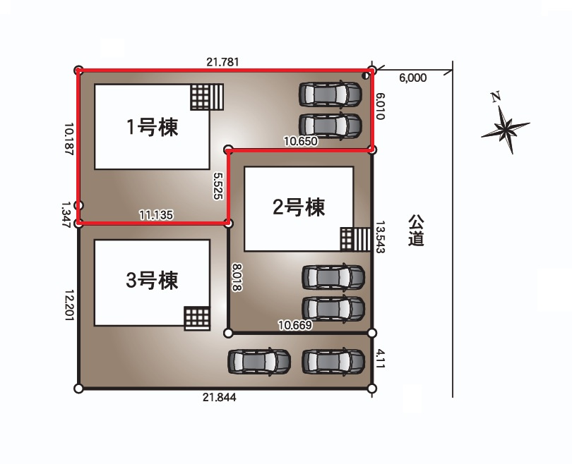 Cradlegarden　 北茨城市大津町北町　第12　1の区画図|敷地面積約58坪。気になる他の物件と合わせての現地ご案内も可能です。お気軽にお問い合わせください。

