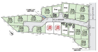 【区画図】 | 秦野市曽屋  5号棟 3期 | 5号棟　南西側5m道路　カースペース２台（車種による）