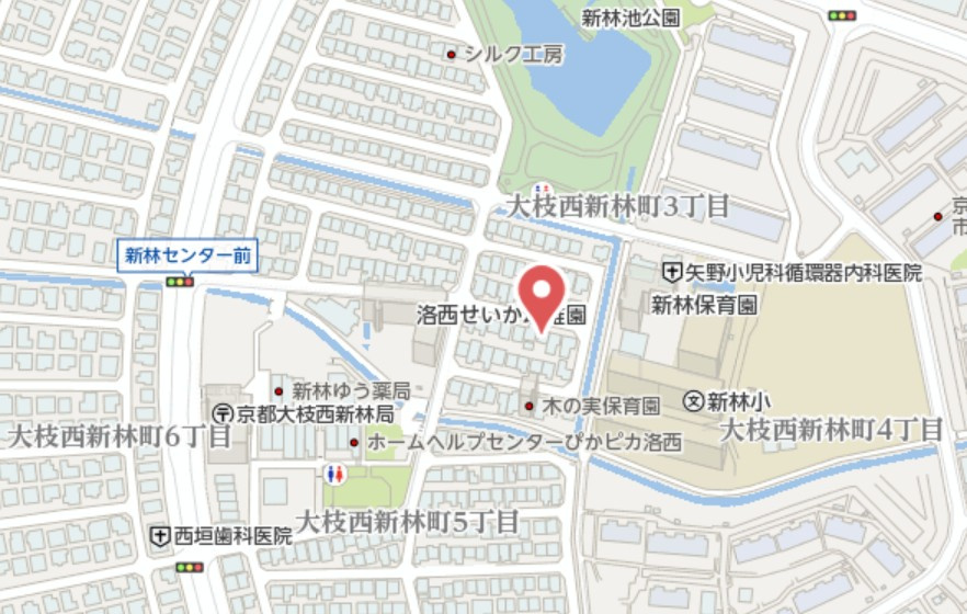 京都市西京区大枝西新林町3丁目　新築戸建の地図