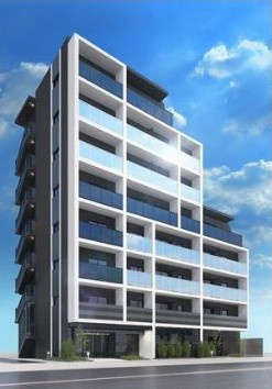 【外観パース】 | ARKMARK高円寺 | 鉄筋コンクリート造のがっちりとした建物。