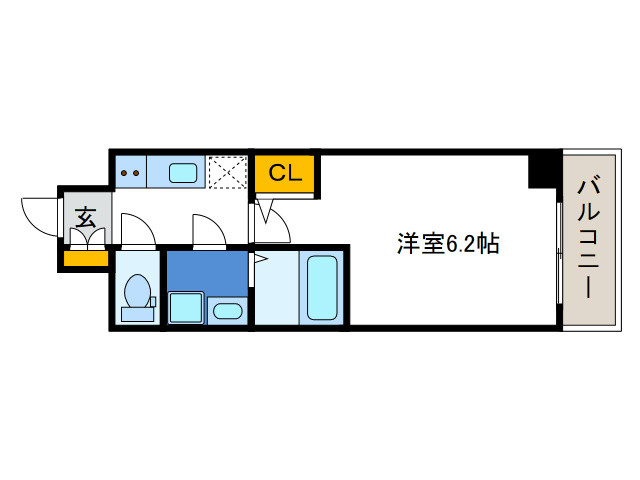 S-RESIDENCE南堀江の間取り
