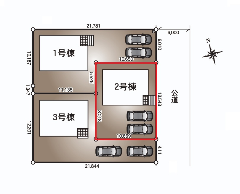 Cradlegarden　 北茨城市大津町北町　第12　2の区画図|敷地面積約43坪。気になる他の物件と合わせての現地ご案内も可能です。お気軽にお問い合わせください。