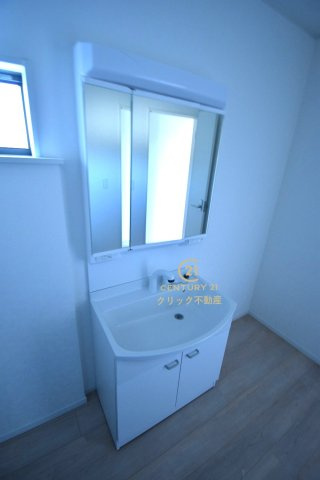 Cradlegarden　 北茨城市大津町北町　第12　2の独立洗面台|洗面台は洗練されたシンプルなデザインでお手入れも楽です。