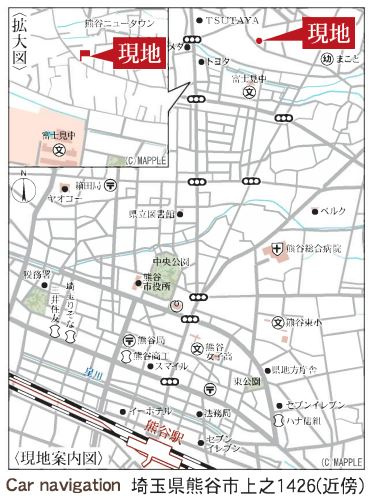 リーブルガーデン．Ｓ　熊谷上之第６　の地図|現地案内図