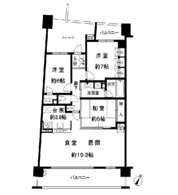 パークハウス千里中央サザン・レジデンスの間取り
