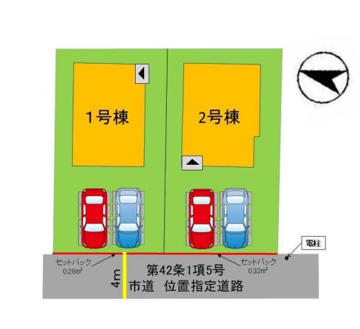 【区画図】 | 福岡市南区柏原1丁目12期　2号棟（全2棟）【仲介手数料無料・0円】 | 区画図です。2号棟