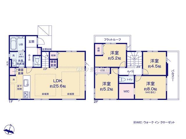 【間取り】 | 《仲介手数料無料》練馬区石神井台３丁目20-24(6号棟)新築一戸建てKEIAI STYLE