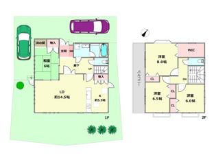 川西市けやき坂1丁目中古戸建の間取り
